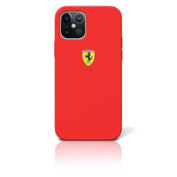 Ferrari Mobile Caseson Track Liquid Silicone Case Metal Logo Iphone 12 | 12 Pro (6.1") - Red