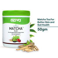OZiva Plant Based Matcha Plus - Organic Japanese Matcha powder for Skin Pigmentation & Dark Circles