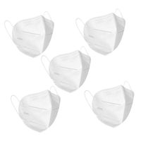 Fabula Pack of 5 KN95/N95 Anti-Pollution Reusable 5 Layer Mask (White)