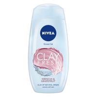NIVEA Women Body Wash,Clay Fresh Hibiscus & Grapefruit Shower Gel,Deep Cleansing & Velvety Soft Skin