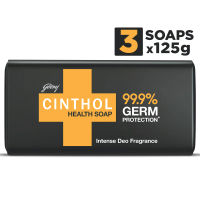 Cinthol Health+ Soap 125g Pack of 3