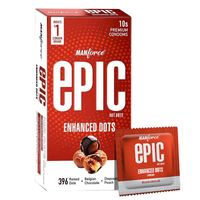 Manforce Epic Hot Dots Enhanced Dots Belgian Chocolate Flavoured Condoms With Disposable Pouch