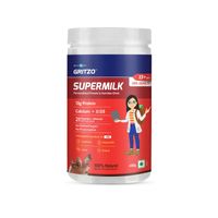Gritzo Supermilk Genius+ For 13+ Yr Girls Protein & Nutrition Drink, Natural Double Chocolate