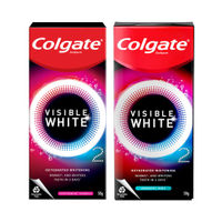 Colgate Visible White O2 Teeth Whitening Toothpaste - Peppermint Sparkle & Aromatic Mint
