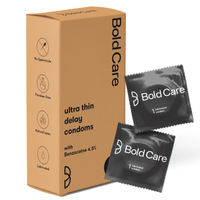 Bold Care Ultra Thin Long Last Condoms- With Benzocaine 4.5% - Lubricated - Pack Of 10