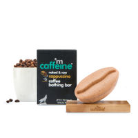 MCaffeine Naked & Raw Cappuccino Coffee Bathing Bar Soap (pH 5.5) For Polishing with Caramel