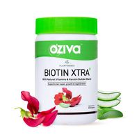 Oziva Plant Based Biotin Xtra Capsules (with Keratin Builder) For Hair Repair & Regeneration