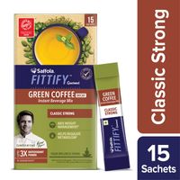 Saffola FITTIFY Gourmet Green Coffee Instant Beverage Mix - Classic Strong