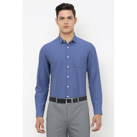 Peter England Men Blue Full Sleeves Formal Shirt