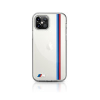 BMW - M Collection Pc/tpu Shiny Case Tricolor And Printed Logo Iphone 12 Pro Max - Transparent