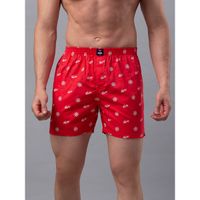 Underjeans by Spykar Cotton Boxers - Red
