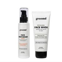 Groomd Daily Face Essentials For Men Revitalizing Face Wash, Daily Face Moisturizer
