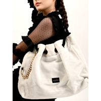 Odette White Solid Handbags