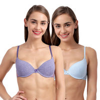 Shyaway Underwired Lightly Padded Demi Coverage Bra - Multi-Color