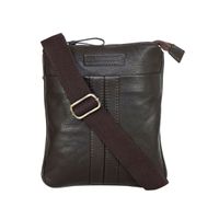 Justanned Men'S Brown Leather Crossbody Bag