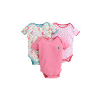 Bumzee Half Seeve Bodysuit For Baby (pack Of 3) - Pink
