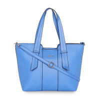 ELLE Blue Solid Tote Bag