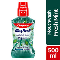 Colgate Maxfresh Plax Antibacterial Mouthwash, Fresh Mint