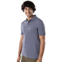 Gloot Anti Stain & Anti Odor Cotton Polo with No - Curl Collar - Ocean Grey