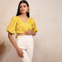 RSVP by Nykaa Fashion Yellow Cloud Candy Crop Top