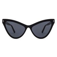 John Jacobs S12308-C3 Black Grey Full Rim Cat Eye Large Sunglasses