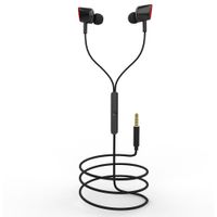Staunch Strike 100 Wired Super Bass Earphones with Mic & 3.5mm Gold Plated Universal Jack (Black)