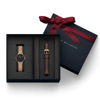 Daniel Wellington Petite Melrose & Classic Bristol Strap Watch Gift Set