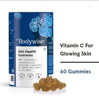 Be Bodywise Vitamin C Skin Health Gummies for Hydrated, Glowing Skin With Hyaluronic Acid, Vitamin E
