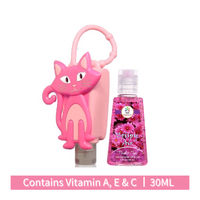 Bloomsberry Pink Cat Holder With Sanitizer