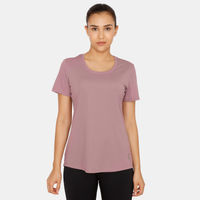 Zivame Zelocity Easy Movement Relaxed Fit Top - Purple