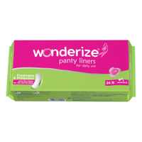 Wonderize Ultra Thin Pantyliners - 24 Rash Free Soft Cotton Liners for Your Non Period Days