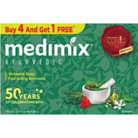 Medimix Ayurvedic Classic 18 Herbs Soaps 125 gm ( Buy 4 get 1 Free)