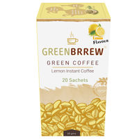 Greenbrrew Decaffeinated Lemon Instant Green Coffee 20 Sachets