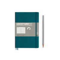 Leuchtturm1917 Paperback B6+ Size Soft Cover Notebook (Ruled) - Pacific Green