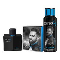 One8 by Virat Kohli Deo Eau De Parfum + Deo (Pack of 2) Aqua- For Men