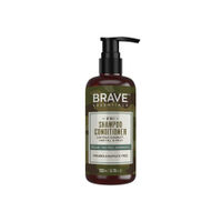 BRAVE ESSENTIALS 2 In 1 Shampoo Conditioner Controls Dandruff Hair Fall & Frizz