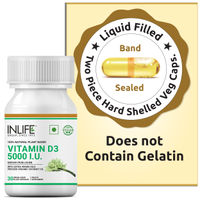 Inlife Plant Based Vegan Vitamin D3 5000 Iu Capsules
