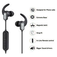 Zoook Upbeat Sports Wireless Bluetooth headphones with built-in Mic & Bluetooth 5.0 (Black)