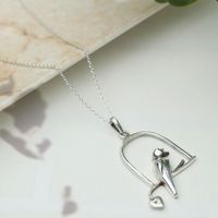 Sheer by Priyaasi Sterling Silver Cute Birdcage Necklace