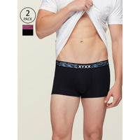 XYXX Men's Intellisoft Antimicrobial Micro Modal Hues Trunk (Pack Of 2) - Blue