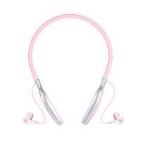 FINGERS Miss World Wireless Neckband Earphones - Exclusive for Women (BT/MicroSD, Blush Pink)