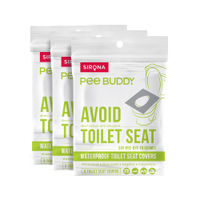 Peebuddy - Waterproof Toilet Seat Cover - 15 Toilet Sheets (3 Pack - 5 Sheets Each)