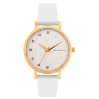 French Connection White Analogue Watch For Women- FC20-63B-R