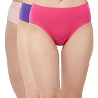 SOIE Solid Classic Hipster Panty Combo Pack Of 3 - Multi-Color