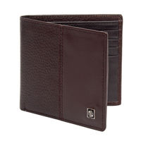 Carlton London Accessories RFID Mens Leather BI Fold Wallet Brown