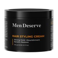 MEN DESERVE Hair Styling Cream (strong Hold + Nourishment) Keratin Restore