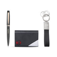 Pennline Gift Set 83 Pennline Ballpoint Pen, Keychain And Business Card Holder - Black