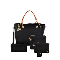 LaFille Black Women Handbag Set Of 5 Bags