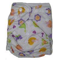 Salma's Tinytots All In Two Cloth Diaper With Wet-Free 5 Layered Cotton - Multi-Color