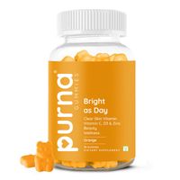 Purna Vitamin C Orange Gummies With Vitamin D3, and Zinc, for Immunity & Clear Skin
